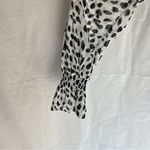 EXPRESS  long sleeve high neck blouse white black speckles size xs Photo 2