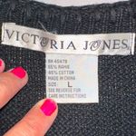 Victoria Jones • Vtg Christmas Vest Sweater Beaded Snowman Ugly Sweater Black Lg Photo 6