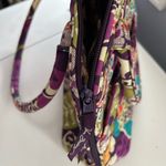 Vera Bradley Plum Crazy Purple Bowler Tote Large Floral Shoulder Bag Photo 10