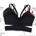 NEW Handful XS Sports Bra Black Strappy Photo 3