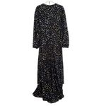 Lulus  Sparks Fly Black Star Print Long Sleeve Maxi Dress Photo 6