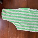 Urban Outfitters  Green and Cream Off-the-Shoulder Sweater Photo 1