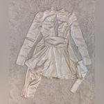 House Of CB NWOT  'Aryana' Ivory Bow Long Sleeves Mini Dress sz XS TALL Photo 6