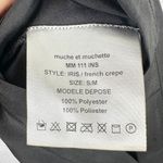 Muche et Muchette Iris Bow Strapless Tunic Mini Dress Size S/M French Crepe Black Photo 5