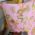 Aerie Kimono Pink Tropics Chiffon Cropped Cape Swim Cover Up Boho Open Front Photo 4