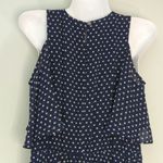 Calvin Klein Calvin Klein Women's Belted Polka Dot Peasant Dress Blue Size 2 Photo 6