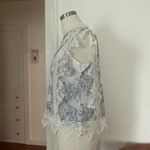 Adelyn Rae NWT Crochet and floral lace mock neck top Photo 1