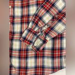 J.Crew  Red and White Button Down Shirt: Women’s Medium Photo 3