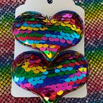 Heart Hair Clip Set Rainbow Multiple Photo 3