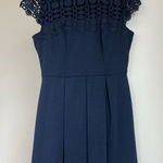 Sequin Hearts Navy Blue Lace Top Fit & Flare‎ Dress Party Cocktail Occasion - Size 11 Photo 0