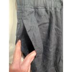 Quince  100% European Linen Wide Leg Pants sz L Black Photo 2