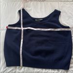 St. John  Dark Blue Knit Top size small Photo 2