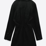 ZARA NWT.  Black Wrap Mini Dress with V-neckline. Size S Photo 2