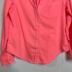 Gap Perfect Shirt Women’s Neon Blazing Pink Button Down Shirt Size Medium Petite Photo 2