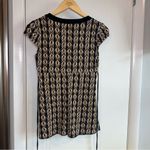 I.N. San Francisco  Y2K Tie Back Top. Size: Small. Black Geometric print. Photo 3