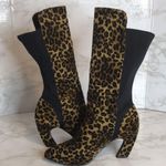 Bellini ladies Brown & Black Leopard print Chrome Heel Boots size 8.5 M Photo 8