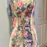 Victoria's Secret 1980s Gold Label Floral Paisley Satin Slip Dress Nightie Size S Photo 0