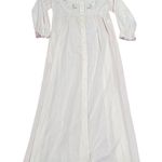Vintage 60s Gilead Pale Pink Nightgown Embroidered Bodice Lace Accent Womens L Size L Photo 0