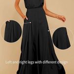 S.DEER. Sleeveless Halter Tied Jumpsuit with Pockets High Waist Wide Leg Pants Photo 3