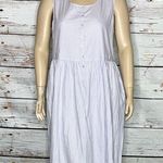 Lanz of Salzburg NWT Size 1X Lilac Purple & White Stripe Nightgown Dress Photo 0
