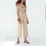 MARISSA WEBB Khaki Off The Shoulder Jumpsuit Size 2 Tan Photo 2