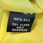 Jon by Teri Jon Silk Pleated Skirt Abstract Yellow Artsy Print Size 10 Photo 3