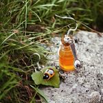 Bee & Honey‎ Jar beautiful Dangle Earrings faux fashion jewelry Gold Photo 3