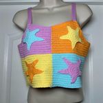 Forever 21 NWT  Beach Crochet Colorful Patchwork Starfish Thin Strap Tank Top Photo 0
