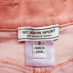 St. John Sport Marie Gray Pants Womens Size 2 Pink Straight Leg Preppy Vintage Photo 3