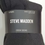 Steve Madden  6 Black Crew Socks 5 - 10 Photo 1
