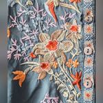 Sundance  Floral Boho Silk Like Cordelia Tunic Embroidered Blue Blouse small Photo 2