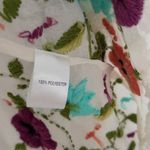 Judith March  Womens Kimono OS White Floral Embroidered Mesh Fringe‎ Boho Coastal Photo 5