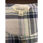 NWT Canyon Guide Outfitters 100%‎ Cotton Button Front Plaid Top (L) Hiking Gorp White Size L Photo 2