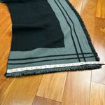 Woolrich  Black & Gray Soft Poncho Fringe Wrap One Size Photo 7