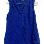 a.n.a  Cobalt Blue Button-Down‎ Blouse Photo 0