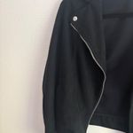 Old Navy  Moto‎ Jacket Womens Small Black Full Zip Biker Style Lightweight Photo 3