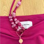 The Wolf Gang Beaded Halter Top Flor Size S Magenta Pink Photo 2