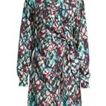 💕SALONI💕 Mari Wrap Dress ~ Amrita Watercolor US 2 Mini 100% Silk Charmeuse Photo 10