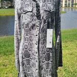 Doshe phython snakeskin embellished dress or duster/jacket sz S Photo 1