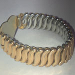 Disney Vintage  Snow White Blue Enamel Sweetheart Expandable Gold Filled Bracelet Photo 5