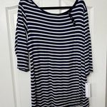 Loveappella Navy and White Striped Long Sleeve Top NWT Photo 0