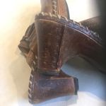 Frye Charlotte Ring Mules in distressed brown. Photo 12