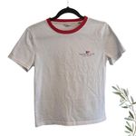 Jack Wills Chatham White Trinkey Ringer Short-Sleeve Tee Size 8 Photo 1