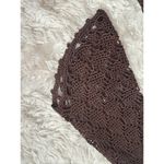 The Limited Y2K Vintage  Womens Crochet Top M / L Brown Open Knit Boho Whimsigoth Photo 4