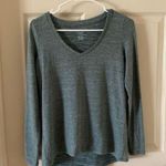 American Eagle Soft & Sexy Plush Long Sleeve Shirt V-Neck Soft Size Small Green Photo 0