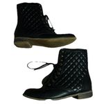 Catherine Malandrino  Serena Lace-Up Quilted Boot Vegan Leather Womens 10 Photo 2