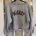 Mickey unlimited Vintage 90s    Mickey Spellout Cropped Sweatshirt Gray Size Medium to Small  Photo 0