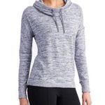 Athleta  Cowl Neck Blissful Oversized Sweatshirt Top Gray Athleisure Loungewear Photo 0