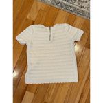Banana Republic  Women's White Crochet Knit Top Size S Short Sleeve Photo 10