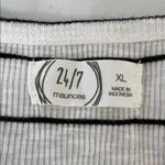 Maurice's 24/7 Stripe Hook and Eye Henley Tank Top Size XL Photo 6